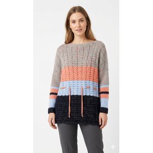 Casual Striped Knit Sweater - Multicolor