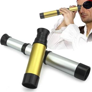 Telescopes Pirate Handheld Brass Telescope Pirate Theme Party Telescopes Science Experiment Toy Creative Kids Gift (Golden)