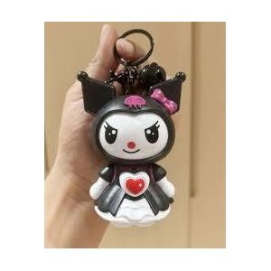 Kuromi Face Changing Expression Keychain – Super Cute (Black & White)