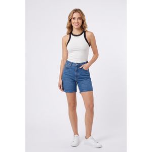 Forever 21 Contrast Trim Racer-Neck Ribbed Tank Top