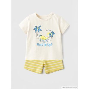 LC Waikiki Printed Baby Boy's Shortie Pyjama Set