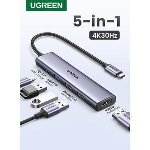 Ugreen USB C Hub With 100W PD Charging Type C to HDMI 4K At 30Hz Adapter USB