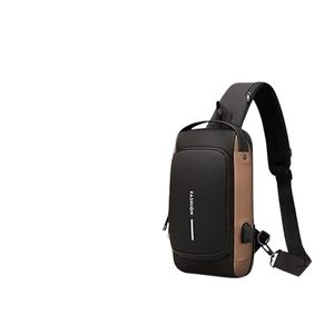 Heavy Duty Anti-Theft Sling Chest Bag for Men and Women – Waterproof Crossbody Backpack with USB Charging Port – Ideal for Travel, Hiking, Jogging, Gym, Picnic, and Daily Use Black & Oxidate