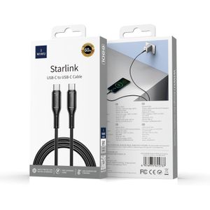 WiWU Starlink Series Data Cable Wi-C043E USB C to USB C 60W - black