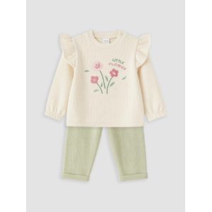 LC Waikiki Flower Embroidered Baby Girl's Set