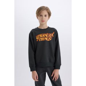 Defacto Boy Knitted Sweat Shirt - Anthra