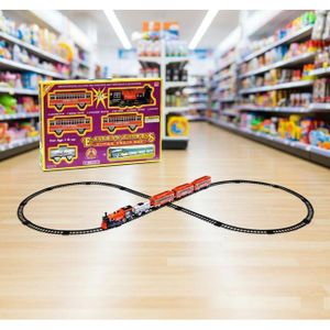 Eastern Express Train Large train set with 4 cars track length 552 cm smoke and light effects fast movement excellent material educational toy for children aged 3 years and up