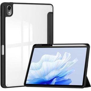 جراب حماية ذكي نحيف لجاز هواوي ميت باد 11.5 بوصة S (2024)/ ميت باد 11.5 بوصة S (2025)، جراب حماية مضاد للصدمات بحامل قلم وحامل مغناطيسي، خاصية النوم/الاستيقاظ التلقائي، حماية كاملة للجسم (أسود غامق)