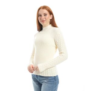 Menta By Coctail بلوفر تريكو-17426-اوف وايت