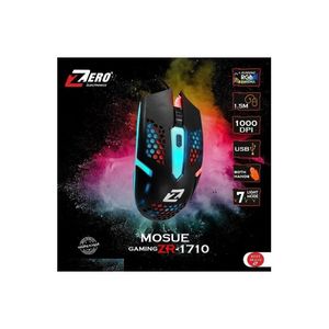 ZERO ZR-1710 Wired Gaming Mouse with RGB Lighting Black