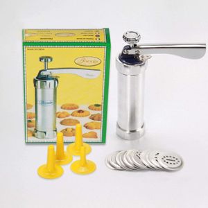 مكبس صانع الكوكيز والحلويات، ماكينة بسكويت يدوية مع تحكم قابل للتعديل، ضاغط عجين للبتي فور، واللقيمات، والتشورو، وتزيين الكيك المبتكر