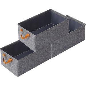 3 قطع سلال تخزين قماشية كبيرة للأرفف، صناديق تخزين للدواليب مقاس 18.5*11 بوصة لصناديق تخزين متينة قابلة للطي لتنظيم الملابس والملاءات والألعاب ورفوف الكتب، سلة قماش، منظم خزانة الكتان