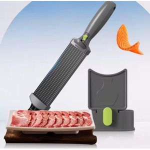 Meat slicer - adjustable for making food slices with slice thickness control (0-15mm) for home use, easy to clean, ideal for delicious cheese and vegetables