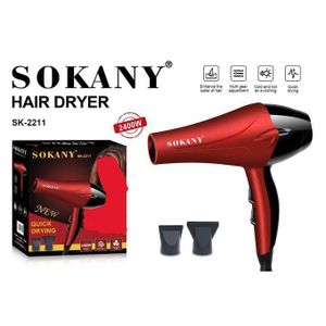 Sokany مجفف شعر سوكاني الاحترافي للتجفيف السريع 2400 واط+ديفيوزر SK-2211N