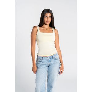 OUTDATED Square Neck Tank Top - Butter Yellow