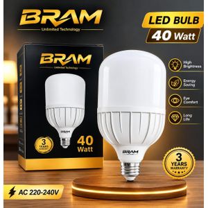  BRAM LED Bulb (40Watt) - White Lighting , Powerful Lighting & Exceptional Performance - 3 Years Warranty 