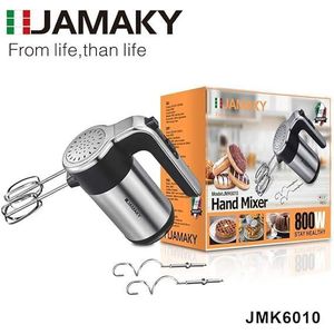 Jamaky مضرب بيض (2 مضرب + 2 خطاف عجين)/5 سرعات/800 وات