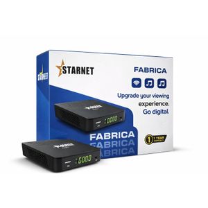 رسيفر StarNet Fabrica – جهاز استقبال رقمي IP,,TV مع سيرفر 7 سنين WiFi مدمج، دعم Xtream & M3U، معالج قوي GX6605H، تشغيل HD، ميديا بلاير، تحديث أونلاين – ضمان سنة