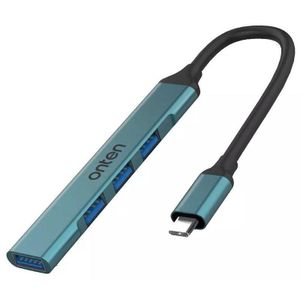 onten USB C Hub to USB C Multiport Adapter, USB C to USB A, USB-C to USB 3.0 Hub, USB Hub 2.0 4 Ports, for MacBook Pro 2020/2019, iMac 2021, Aluminum Alloy USB Splitter