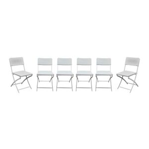 SunBoat Commerce Set Of 6 Folding Chairs Outdoor Indoor HDPE Wicker Rattan series