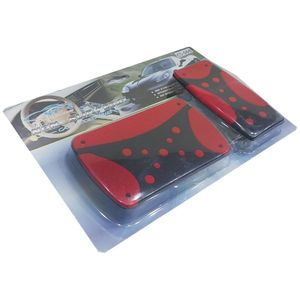 CS-068 Car Pedal Cover Set of 2 - Black and Red Gas Brake Pedal Cover