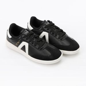 Activ Lace Up Leather Shoes - Black & White