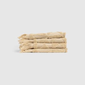 Ariika Granada Hand Towel beige (set of 4) 33 x 33 cm -Made out of 100% Giza 86 Egyptian cotton Soft, durable, and stylish.-Beige
