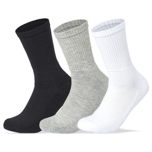 Sam Socks مجموعة من 3 جوارب رياضية نصف فوطة للنساء، اسود-ابيض-رمادي سادة 36-40 EU