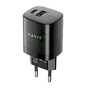 Havit محول شاحن هافيت UC303 المنزلي 30 واط - أسود