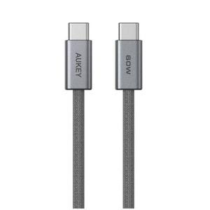 Aukey كابل CB-DCC061 Circlet Blink بقوة 60 واط بمنفذ USB-C - رمادي