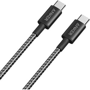 Anker USB-C to USB-C Cable 60W 6ft Nylon Braided Black