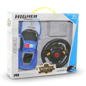 Police Steering Wheel & Car Toy with Lights and Sound – Blue
