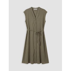 LC Waikiki Sleeveless V Neck A Form Crinkle Women's Dress