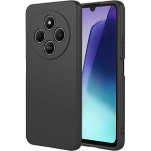 Case For Xiaomi Redmi 14C 4G/Poco C75/Redmi A4, Ultra Thin Soft Liquid Silicone Cover, Shockproof TPU Silicone Protective Case, Black (Black)