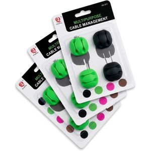 Multipurpose Cable Clips Organizer Set of 4, Adhesive Desktop Cord Holder, USB Charging Cable Management Clips for Desk Wall Office Nightstand TV Electronics, 2