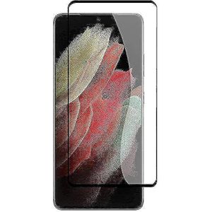 سامسونج جالاكسي S21 ألترا 5G زجاج مقوى شاشة مقواة مع صمغ جانب أسود Hotershay