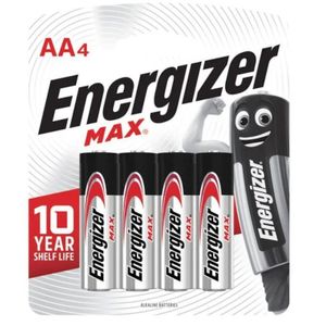Energizer AA Max Alkaline Batteries, 4 Pieces - 1.5V , Alkaline