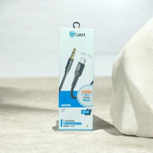 UAM (AUX)  إلى مقبس 3.5 مم type - c كابل تحويل صوتي من نوع  