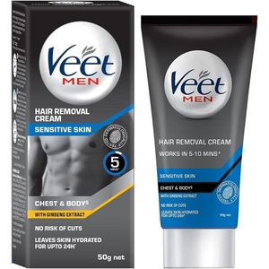 Veet كريم إزالة الشعر للرجال، للبشرة الحساسة - 50 غ