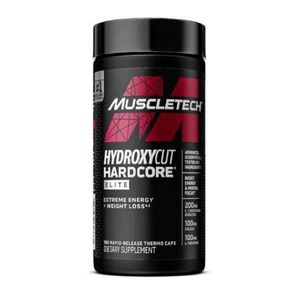 Hydroxycut Hardcore Elite 100 Rapid-Release Thermo Caps Energy & Focus for Men & Women 50 Servings