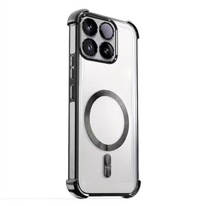Magnetic Clear Case for Xiaomi 15T – Shockproof Protective Cover with Built-in MagSafe-Compatible Ring