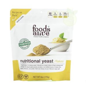 Foods Nutritional Yeast Flakes, Unfortified, 6 oz (170 g)