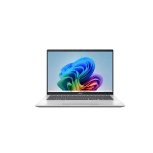 Asus Vivobook 14 X1407QA-LY045W Snapdragon X X1 26 100 512GB M.2 NVMe™ PCIe® 4.0 SSD 16GB LPDDR5X on board Max Total system memory  Qualcomm Adreno GPU 14"inch, WUXGA  IPS-level Panel, LED Backlit, 60Hz refresh rate, 300nits, Win.11 - Platinum Gold