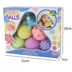 Silicone Squeeze Bath Balls for Kids, Squeaky Sensory Balls, 6-Piece Set