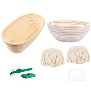 6Pcs/Set Silicone Bread Proofing Basket Foldable Sourdough Baking