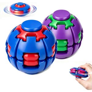 2-Piece Press-to-Spin Fidget Ball Stress Spinners