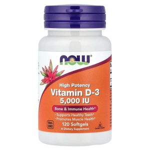 Now Foods Vitamin D-3 5000 IU 120 Softgels