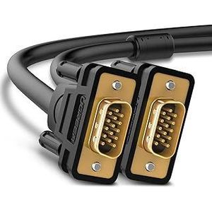 UGREEN VGA SVGA HD15 Male to Male Video Coaxial Monitor Cable with Ferrite Cores Gold Plated Connectors Support 1080P Full HD for Projectors, HDTVs, Displays and More VGA Enabled Devices (5-Meters)