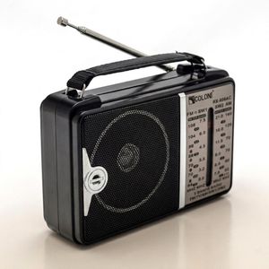 Golon راديو 606 كلاسيك ميني كهربائي متعدد الموجات AM/FM/TV/SW – أسود