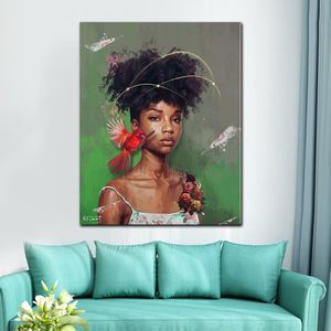 تابلوه "كاردينال" لوحة كانفاس مودرن تمزج بين سحر البورتريه وجمال الطبيعة GDS